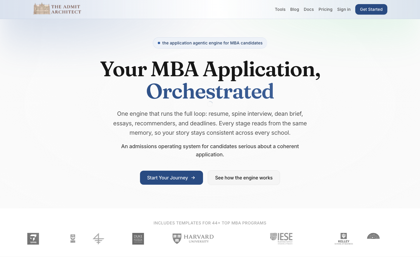 Start from the homepage and click Get Started.