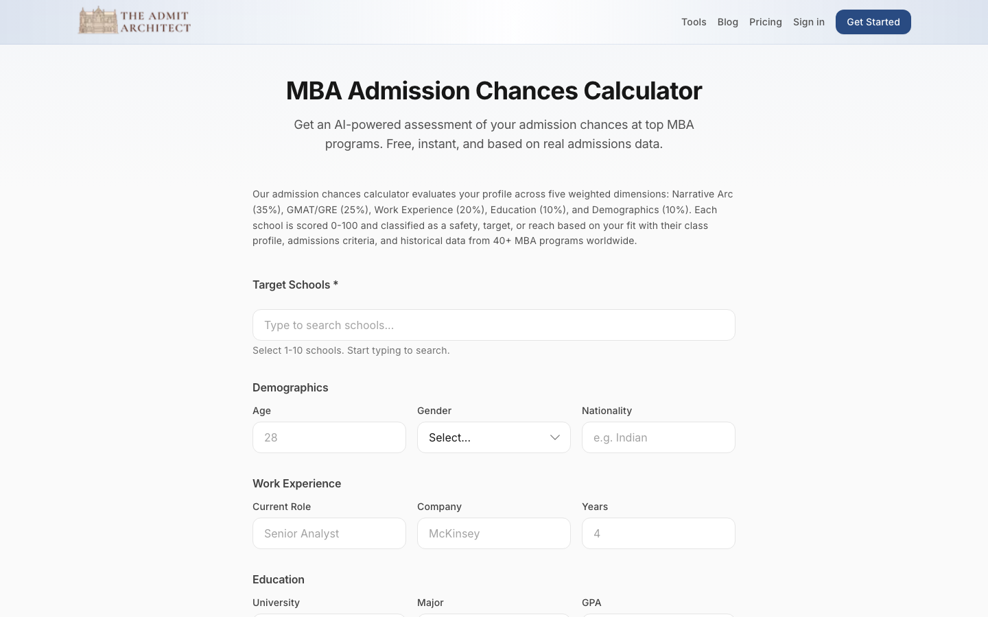 The Chances Calculator is also available as a public tool with no account required.
